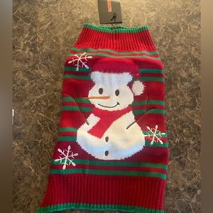 NWT snowman dog sweater